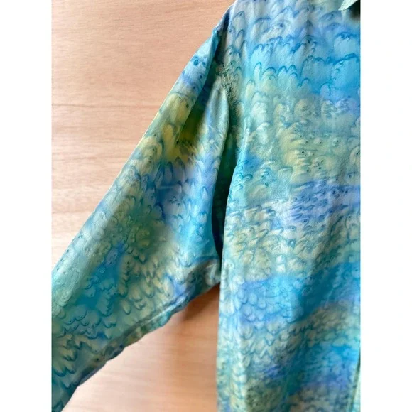 VTG Capezio Silk Tie Dye Blouse - Picture 4 of 6